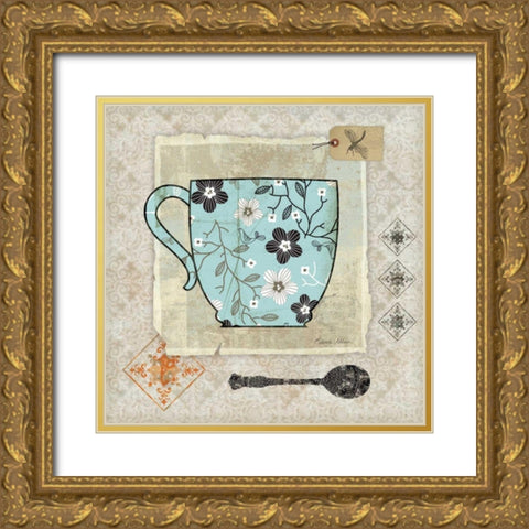 Garden Cafe I Gold Ornate Wood Framed Art Print with Double Matting by Aldrich, Belinda