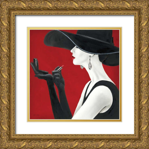 Haute Chapeau Rouge II Gold Ornate Wood Framed Art Print with Double Matting by Fabiano, Marco