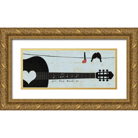 Chorus Line I Gold Ornate Wood Framed Art Print with Double Matting by Pela