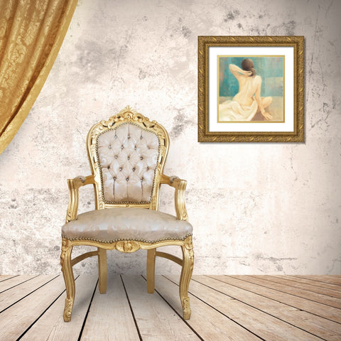 Thoughtfulness I Gold Ornate Wood Framed Art Print with Double Matting by Hristova, Albena