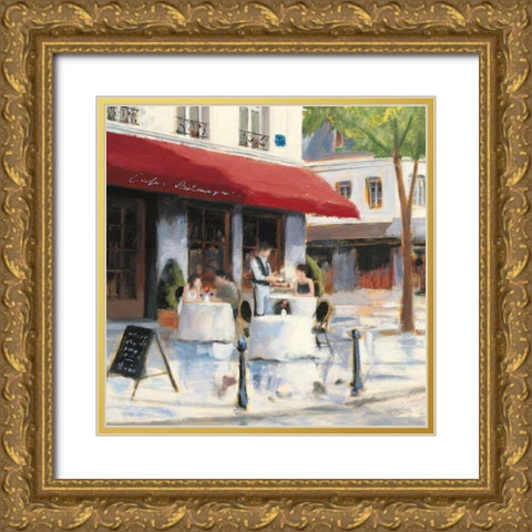 Relaxing at the Cafe I Gold Ornate Wood Framed Art Print with Double Matting by Wiens, James