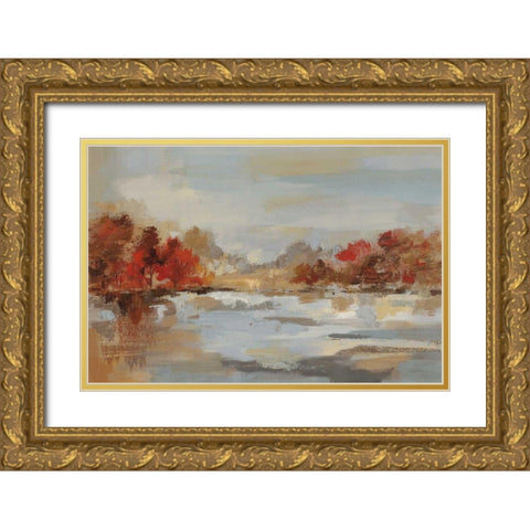 Late Fall Reminiscence Gold Ornate Wood Framed Art Print with Double Matting by Vassileva, Silvia
