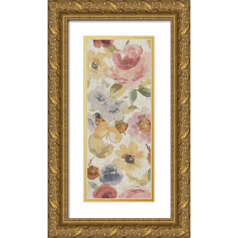 Romantic Poem V Gold Ornate Wood Framed Art Print with Double Matting by ERR, Pela