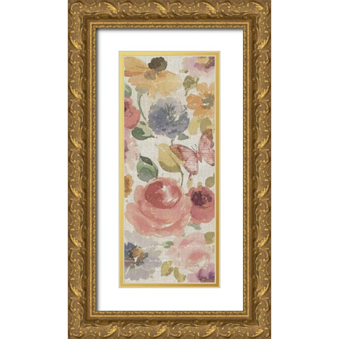 Romantic Poem VI Gold Ornate Wood Framed Art Print with Double Matting by ERR, Pela