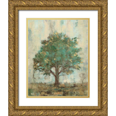 Verdi Trees I Gold Ornate Wood Framed Art Print with Double Matting by Vassileva, Silvia