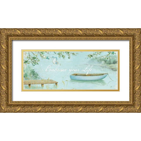 Serene Moments V Gold Ornate Wood Framed Art Print with Double Matting by Brissonnet, Daphne