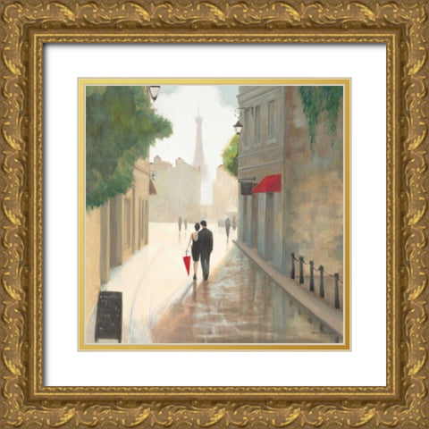 Paris Romance I Gold Ornate Wood Framed Art Print with Double Matting by Fabiano, Marco