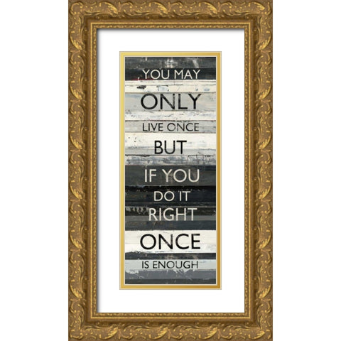 Zephyr Quote I Gold Ornate Wood Framed Art Print with Double Matting by Schick, Mike