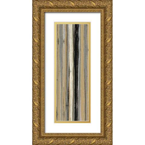 Rainy Streets Neutral Panel I Gold Ornate Wood Framed Art Print with Double Matting by Wild Apple Portfolio