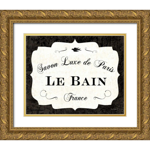 Le Bain Luxe II Gold Ornate Wood Framed Art Print with Double Matting by Schlabach, Sue