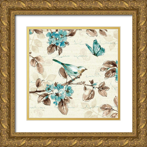 Wing Prints III Gold Ornate Wood Framed Art Print with Double Matting by ERR, Pela