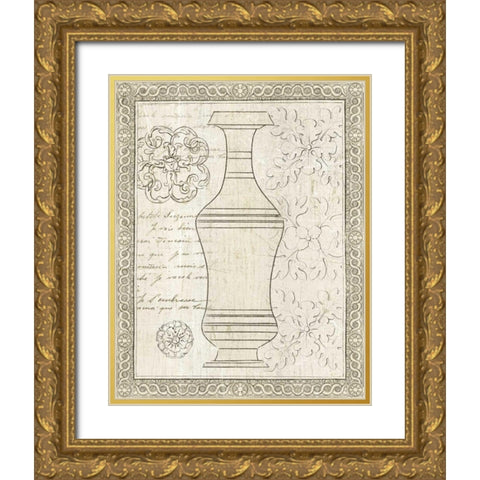 Restoration Period Urn I Gold Ornate Wood Framed Art Print with Double Matting by Wild Apple Portfolio