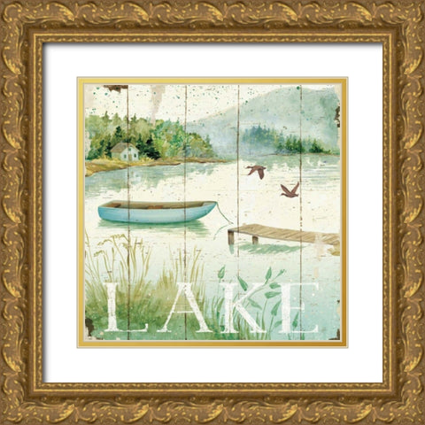 Lakeside II Gold Ornate Wood Framed Art Print with Double Matting by Brissonnet, Daphne