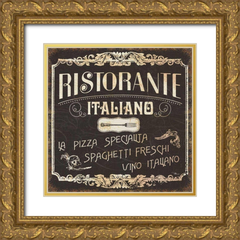 Italian Cuisine I Gold Ornate Wood Framed Art Print with Double Matting by Pela Studio