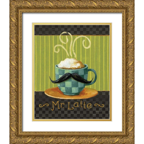 Cafe Moustache VI Gold Ornate Wood Framed Art Print with Double Matting by Audit, Lisa