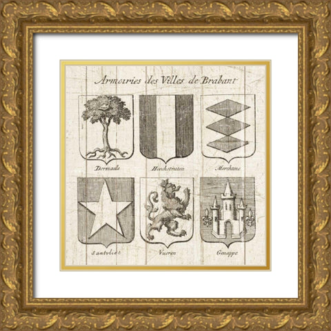 Restoration Period French Armory I Gold Ornate Wood Framed Art Print with Double Matting by Wild Apple Portfolio