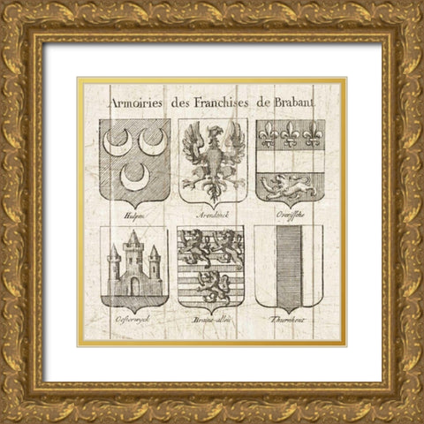 Restoration Period French Armory II Gold Ornate Wood Framed Art Print with Double Matting by Wild Apple Portfolio