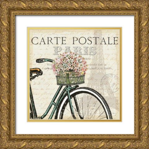 Paris Ride I Gold Ornate Wood Framed Art Print with Double Matting by Pela Studio