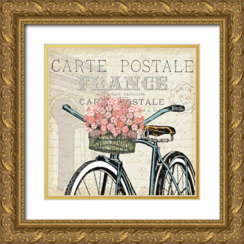 Paris Ride II Gold Ornate Wood Framed Art Print with Double Matting by Pela Studio