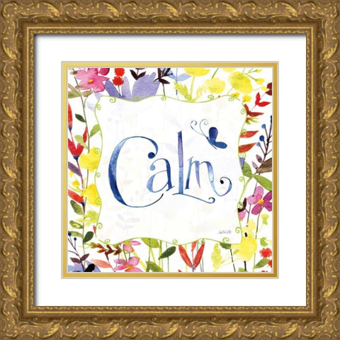 Calm Gold Ornate Wood Framed Art Print with Double Matting by Tavoletti, Anne