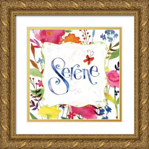 Serene Gold Ornate Wood Framed Art Print with Double Matting by Tavoletti, Anne