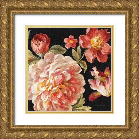 Mixed Floral IV Crop I Gold Ornate Wood Framed Art Print with Double Matting by Nai, Danhui