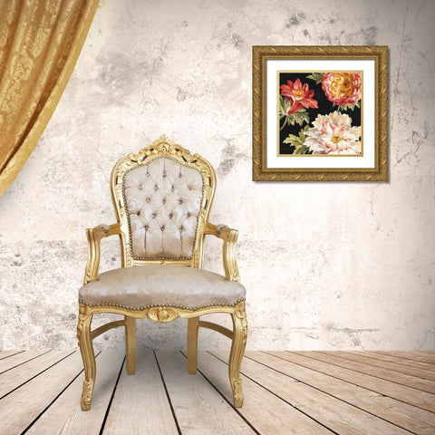 Mixed Floral IV Crop II Gold Ornate Wood Framed Art Print with Double Matting by Nai, Danhui