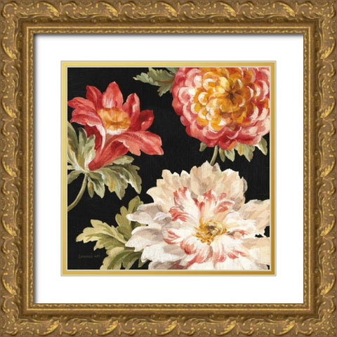 Mixed Floral IV Crop II Gold Ornate Wood Framed Art Print with Double Matting by Nai, Danhui