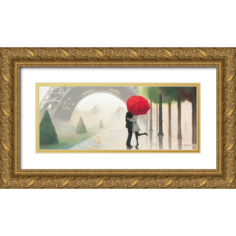 Paris Romance II Gold Ornate Wood Framed Art Print with Double Matting by Fabiano, Marco