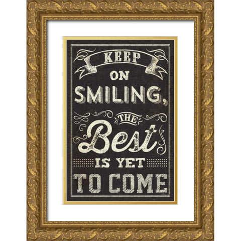 Chalk Quotes II Gold Ornate Wood Framed Art Print with Double Matting by Pela Studio