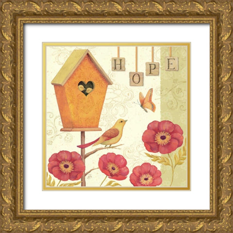 Welcome Home III Gold Ornate Wood Framed Art Print with Double Matting by Brissonnet, Daphne