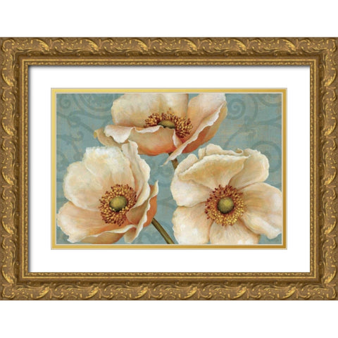 Windflower Gold Ornate Wood Framed Art Print with Double Matting by Brissonnet, Daphne