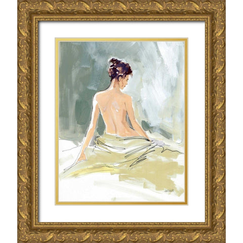 Nude I Gold Ornate Wood Framed Art Print with Double Matting by Tavoletti, Anne