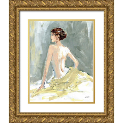 Nude II Gold Ornate Wood Framed Art Print with Double Matting by Tavoletti, Anne