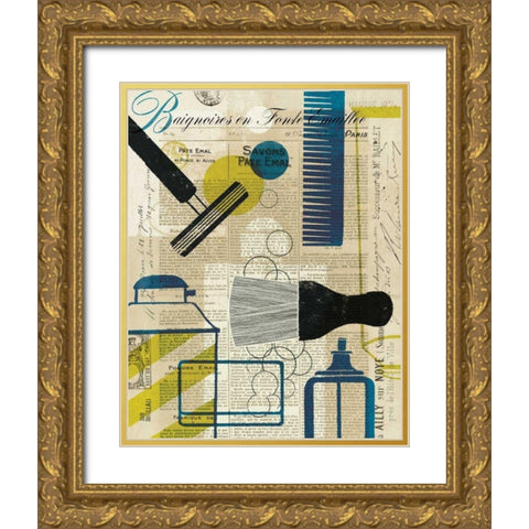 French Spa II Gold Ornate Wood Framed Art Print with Double Matting by Mullan, Michael