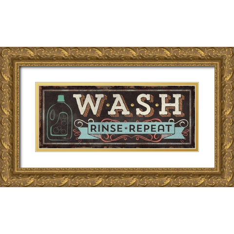 Laundry Day II Gold Ornate Wood Framed Art Print with Double Matting by Pela Studio