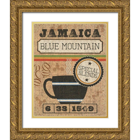 Coffee Sack II Gold Ornate Wood Framed Art Print with Double Matting by Pela Studio