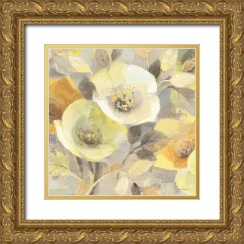 Spring Collection III Crop Gold Ornate Wood Framed Art Print with Double Matting by Hristova, Albena