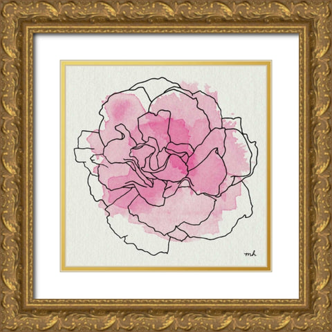 Watercolor Floral III Gold Ornate Wood Framed Art Print with Double Matting by Hershey, Moira
