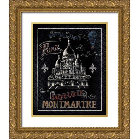 Travel to Paris III Gold Ornate Wood Framed Art Print with Double Matting by Brissonnet, Daphne