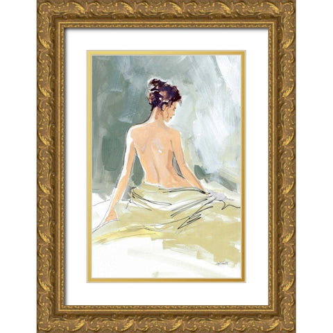 Nude I Gold Ornate Wood Framed Art Print with Double Matting by Tavoletti, Anne