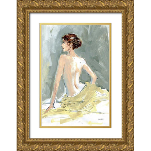 Nude II Gold Ornate Wood Framed Art Print with Double Matting by Tavoletti, Anne