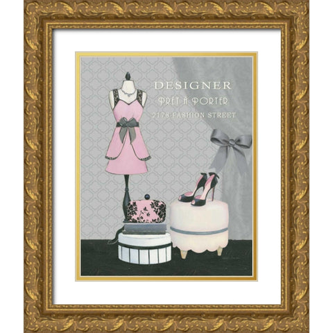 Dress Fitting Boutique IV Gold Ornate Wood Framed Art Print with Double Matting by Fabiano, Marco