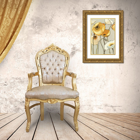 Jaune Gris II Crop Gold Ornate Wood Framed Art Print with Double Matting by Novak, Shirley