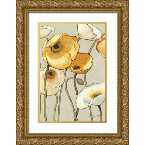 Jaune Gris II Crop Gold Ornate Wood Framed Art Print with Double Matting by Novak, Shirley