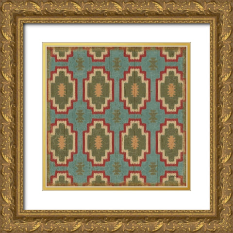 Country Mood Tile III Gold Ornate Wood Framed Art Print with Double Matting by Wiens, James