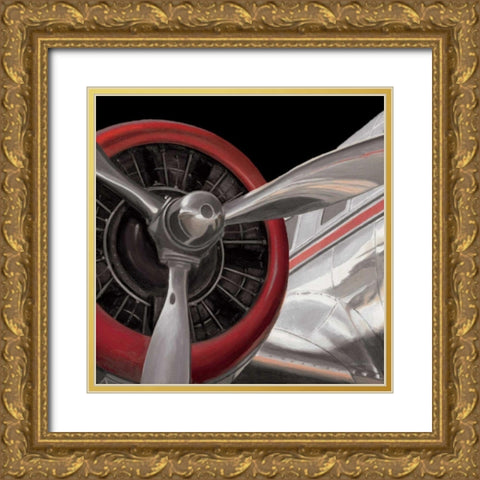 Travel by Air Dark II Gold Ornate Wood Framed Art Print with Double Matting by Fabiano, Marco