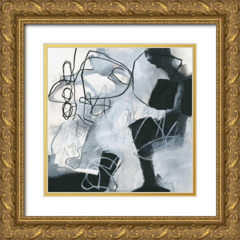 Whats Happening II Gold Ornate Wood Framed Art Print with Double Matting by Davies, Jane