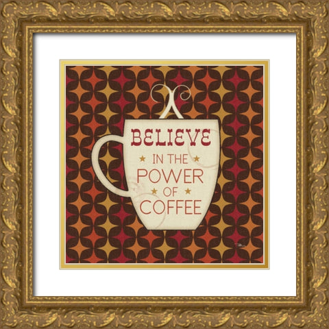 Caffeine IV Gold Ornate Wood Framed Art Print with Double Matting by Pela Studio