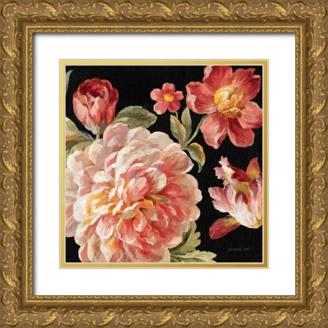 Mixed Floral IV Crop I Gold Ornate Wood Framed Art Print with Double Matting by Nai, Danhui